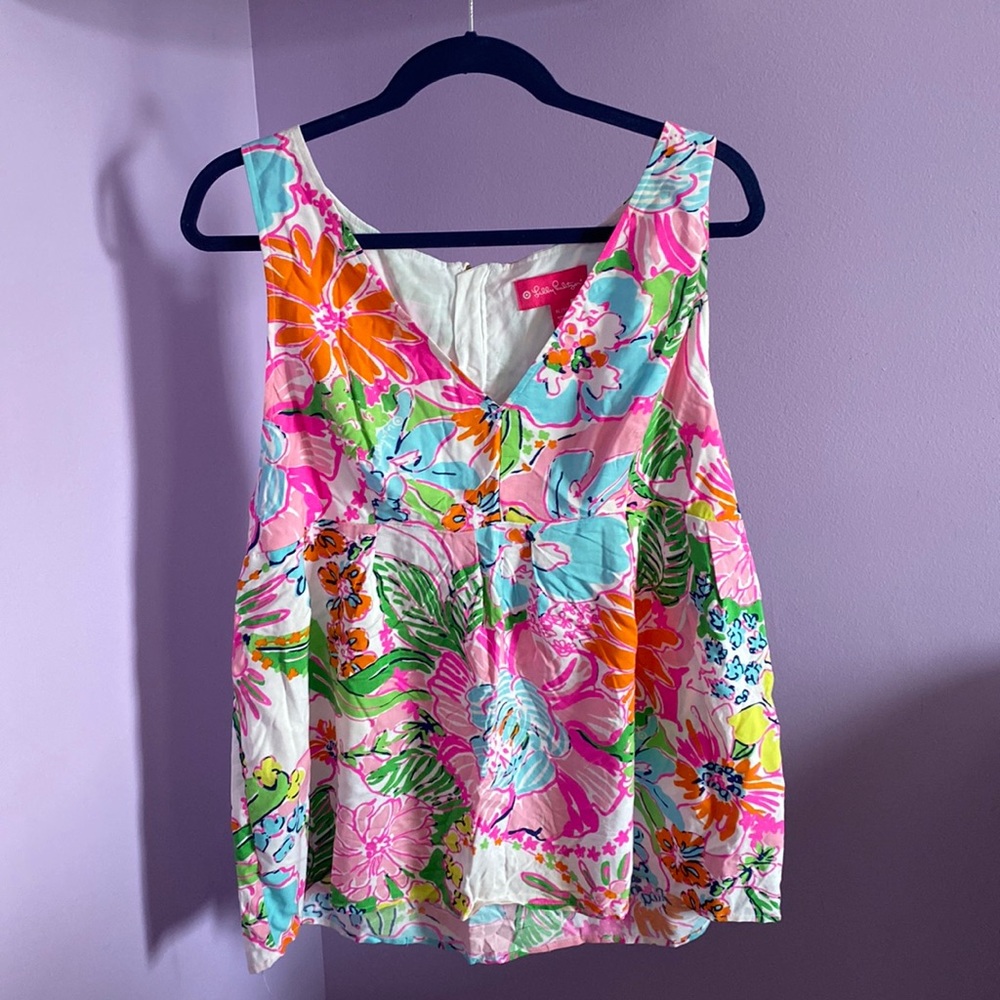 Women’s Lilly Pulitzer for Target tank top, zipper back, worn once